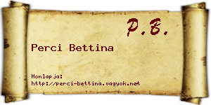 Perci Bettina névjegykártya